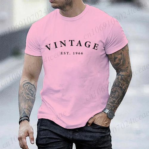 60th Vintage EST Birthday T-Shirts for Men Women Short Sleeve T-shirt Vintage Tee Limited Edition 60th Tee Fashion Top Unisex